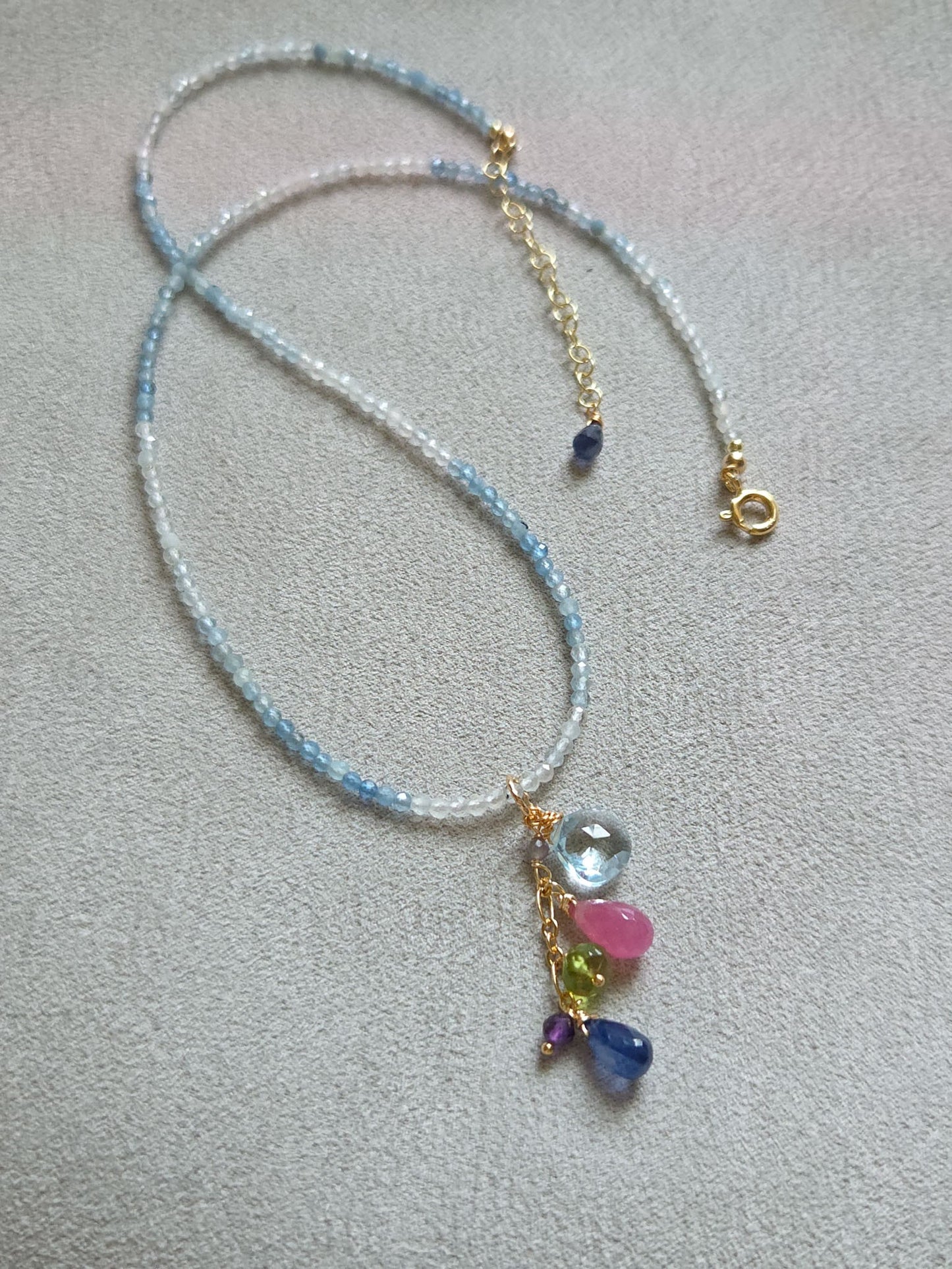 Collana Acquamarina con ciondolo