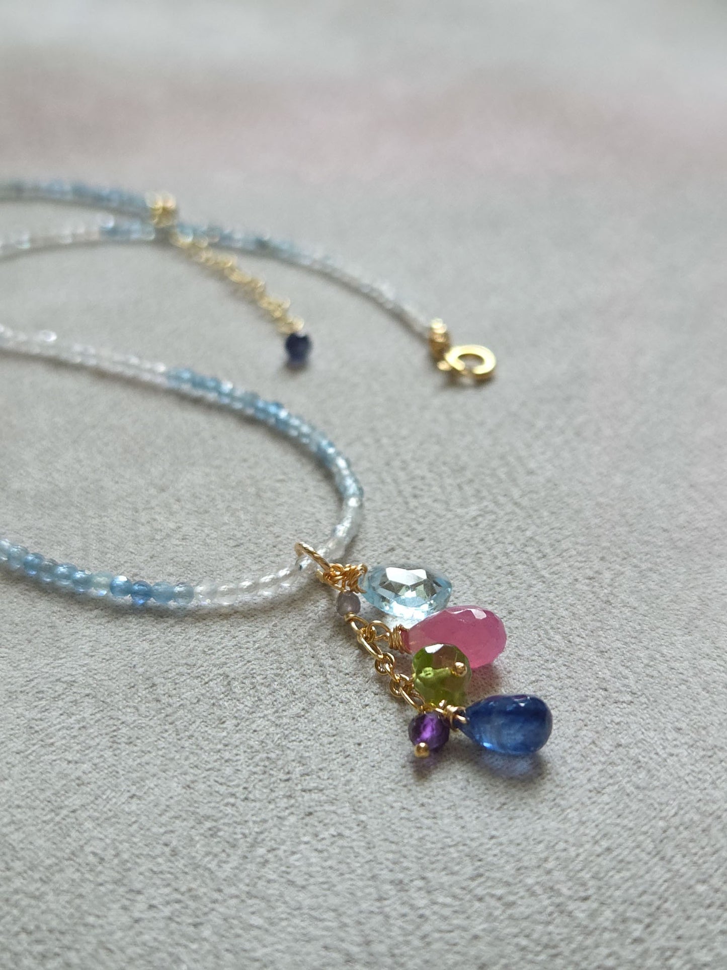 Collana Acquamarina con ciondolo