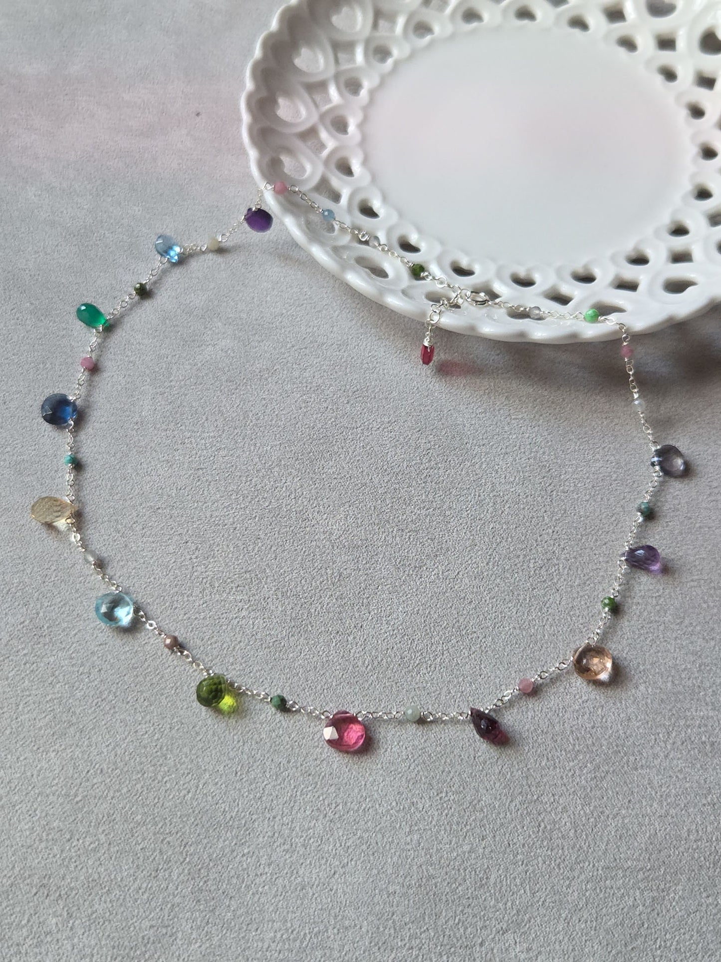 Silver Rosary Choker