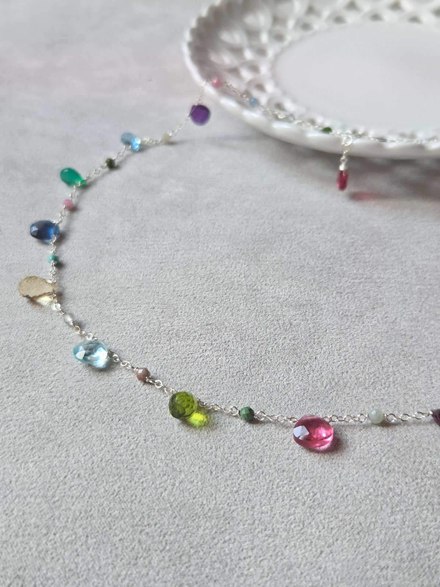Silver Rosary Choker