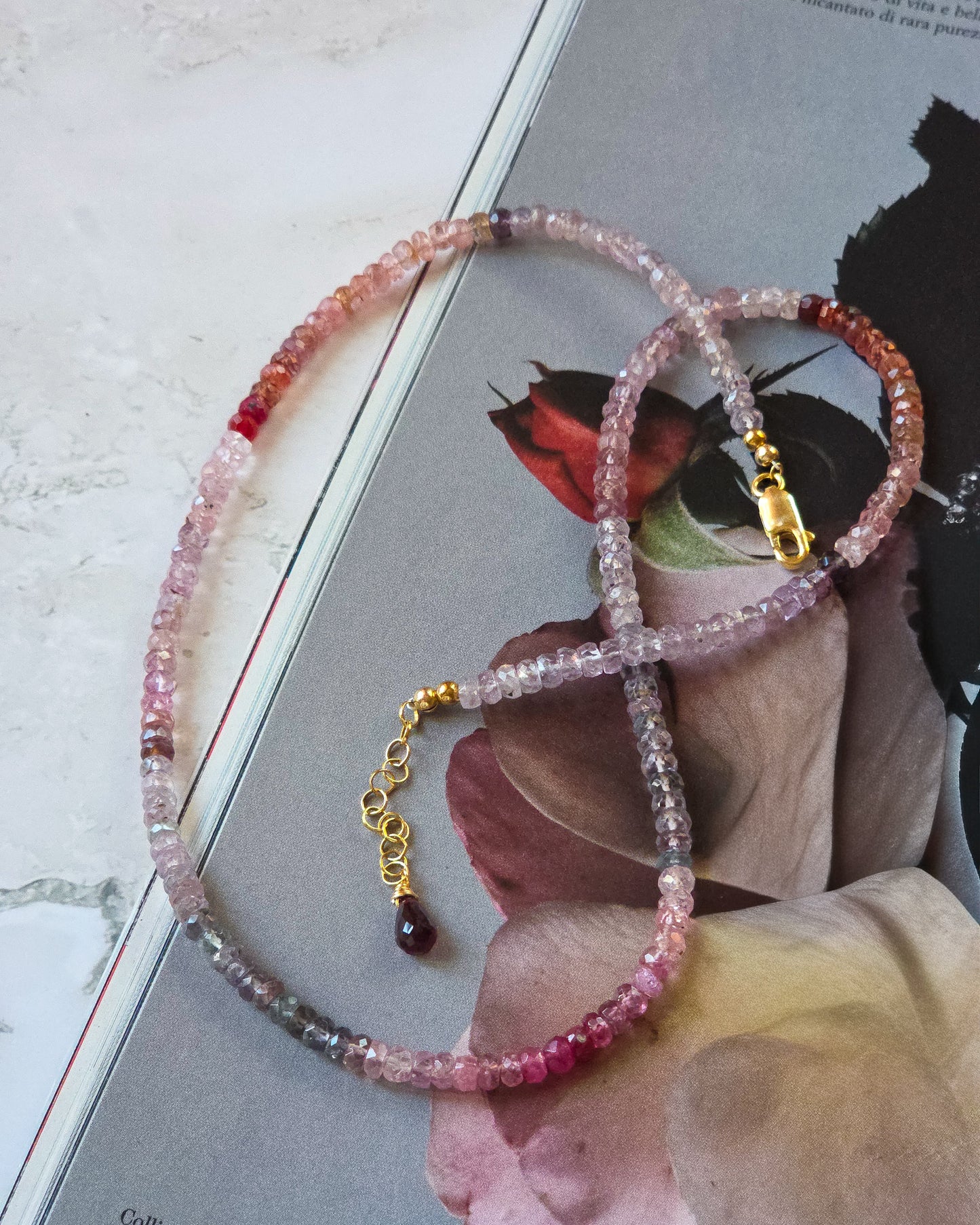 Collana spinelli multicolore