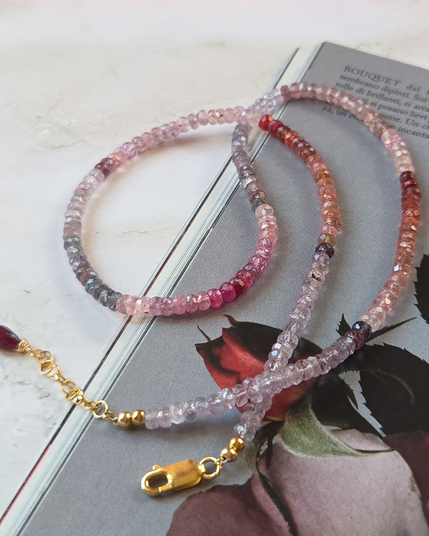 Collana spinelli multicolore