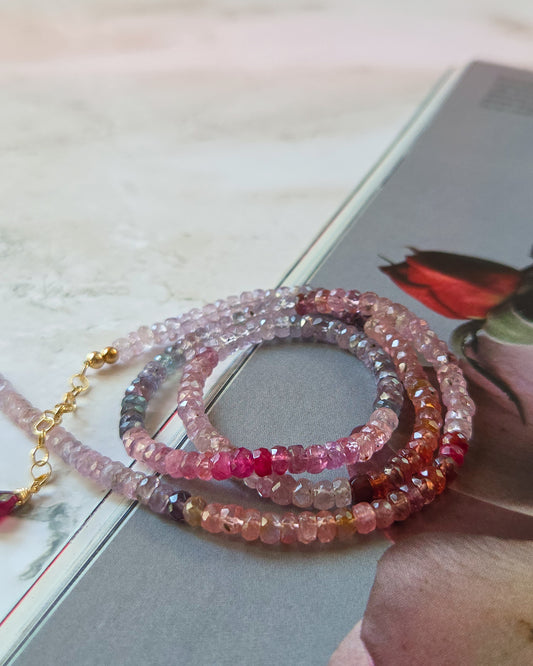 Collana spinelli multicolore