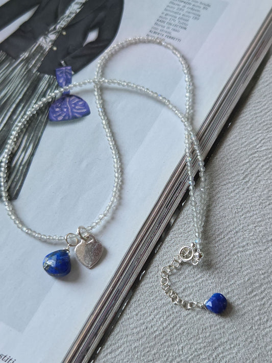 Girocollo labradorite e lapislazzuli