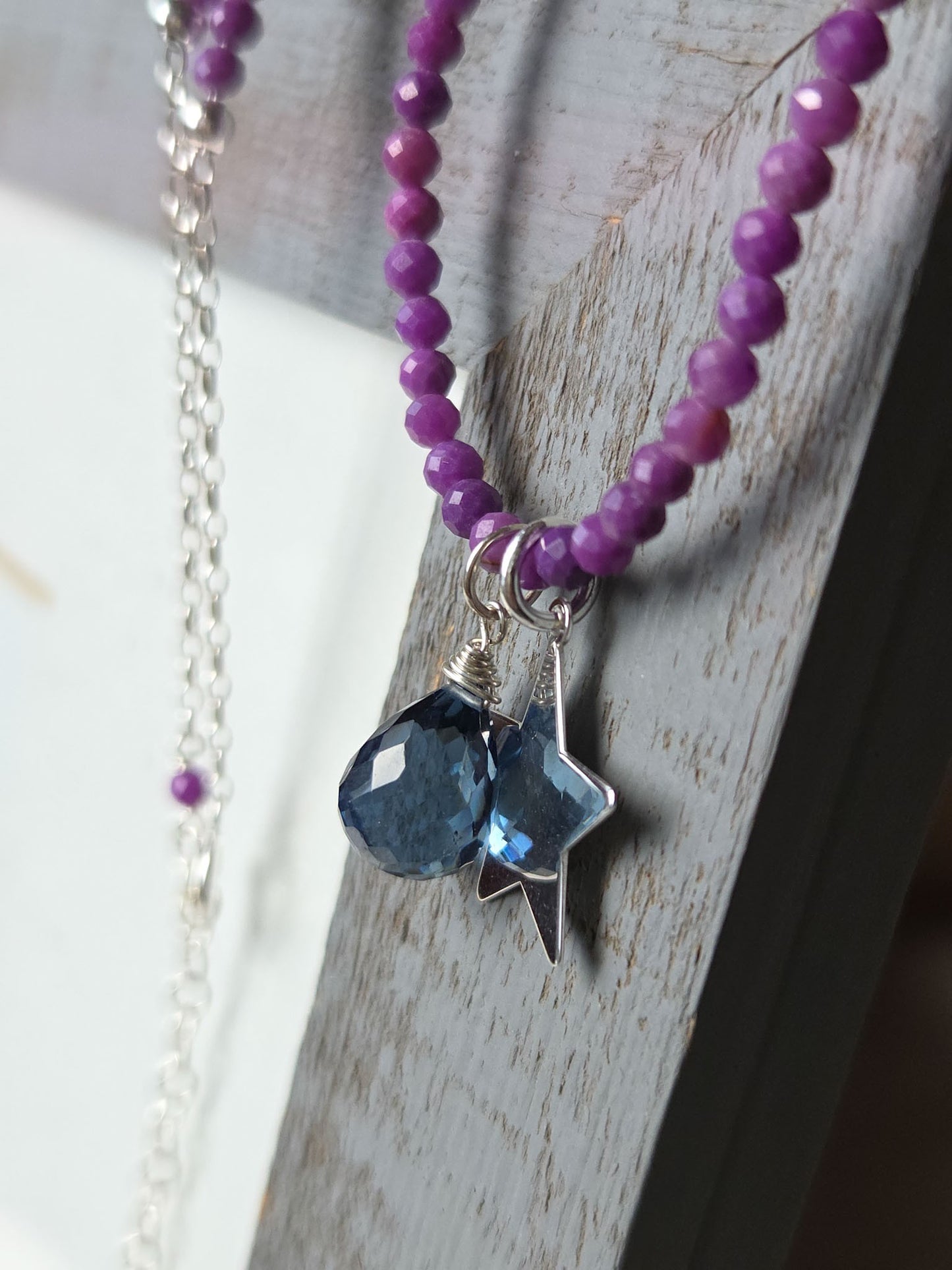 Collana lapidolite con Stella