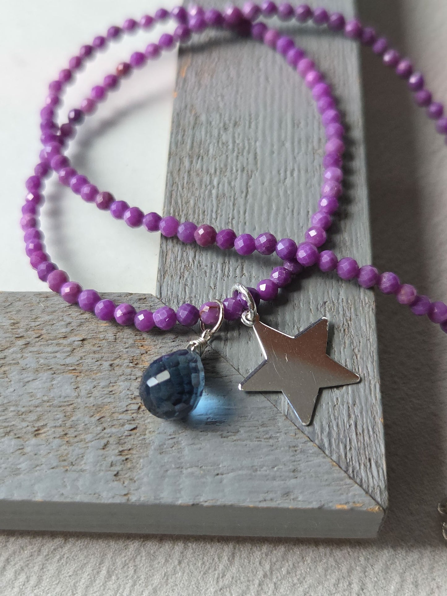 Collana lapidolite con Stella
