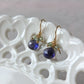 Orecchini Iolite blu e apatite verde