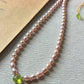 Collana perle rosa e peridoto
