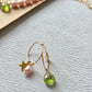 Orecchini perla rosa e peridoto