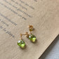 Orecchini mini cuori con peridoto