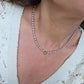 Collana perle rosa e peridoto