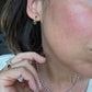 Orecchini mini cuori con peridoto