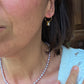 Orecchini perla rosa e peridoto
