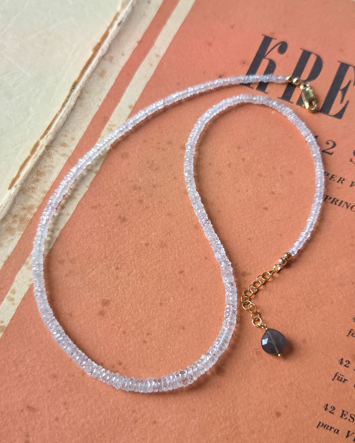 Collana con topazio naturale