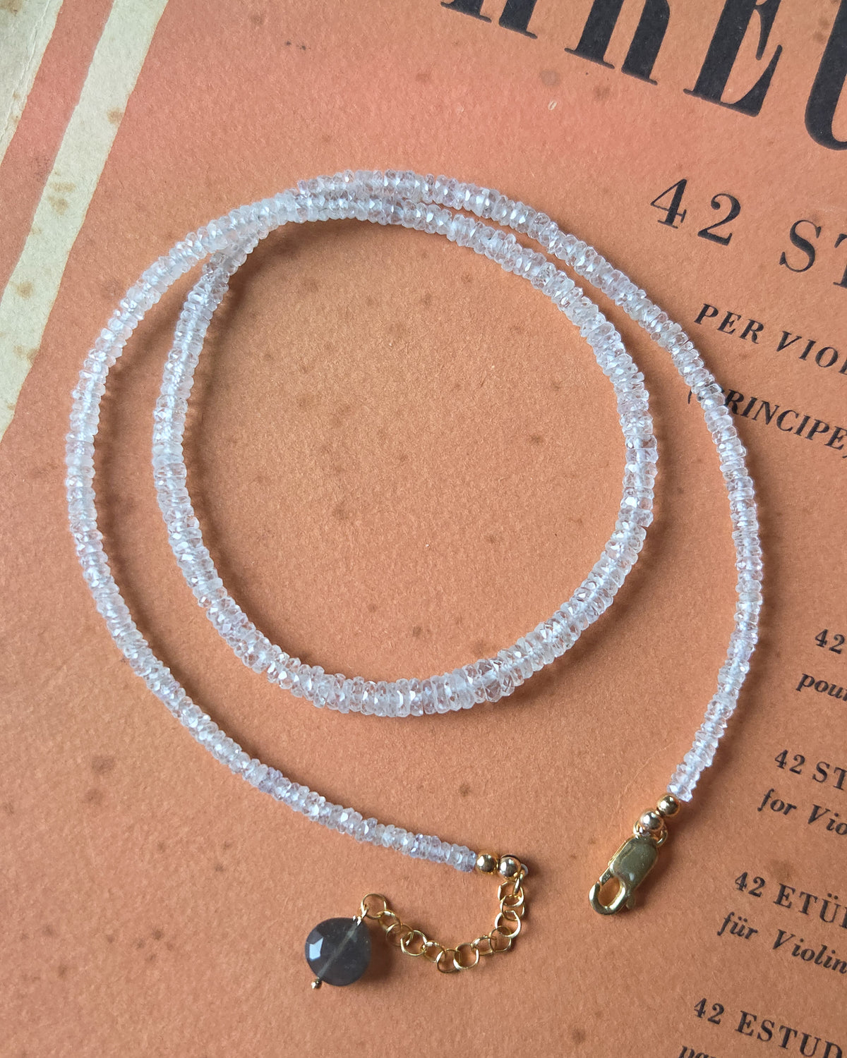 Collana con topazio naturale