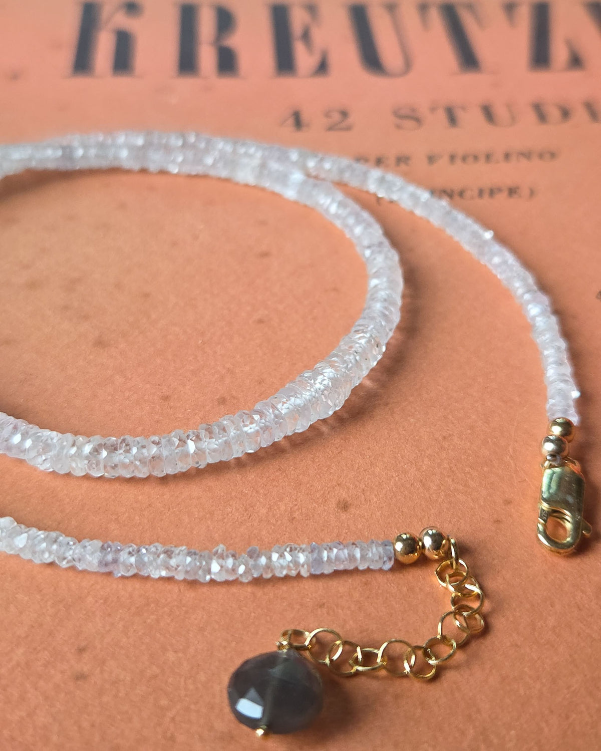 Collana con topazio naturale