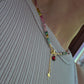 Collana con tormalina multicolore