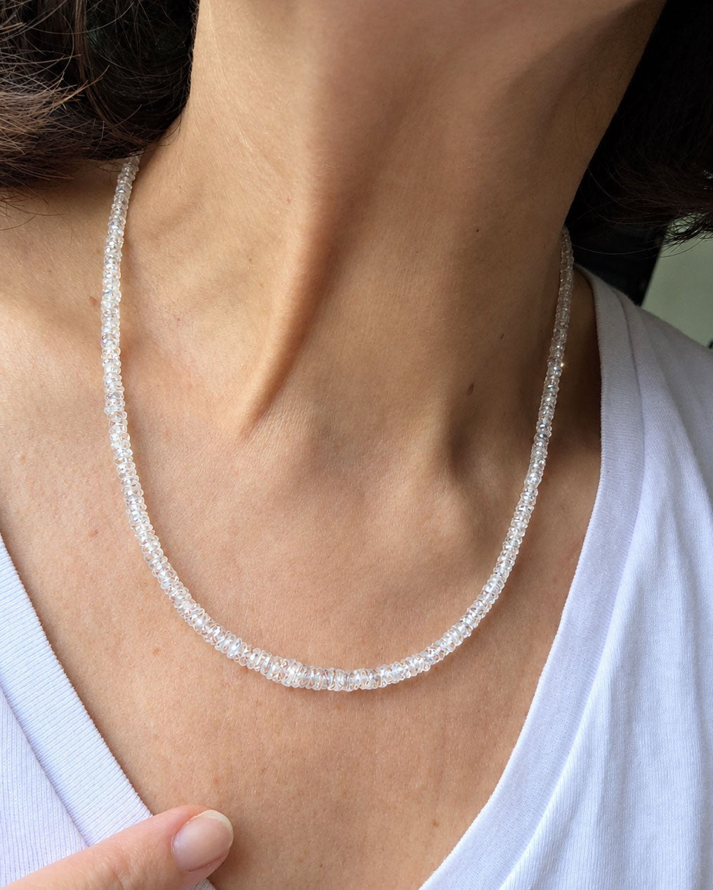 Collana con topazio naturale