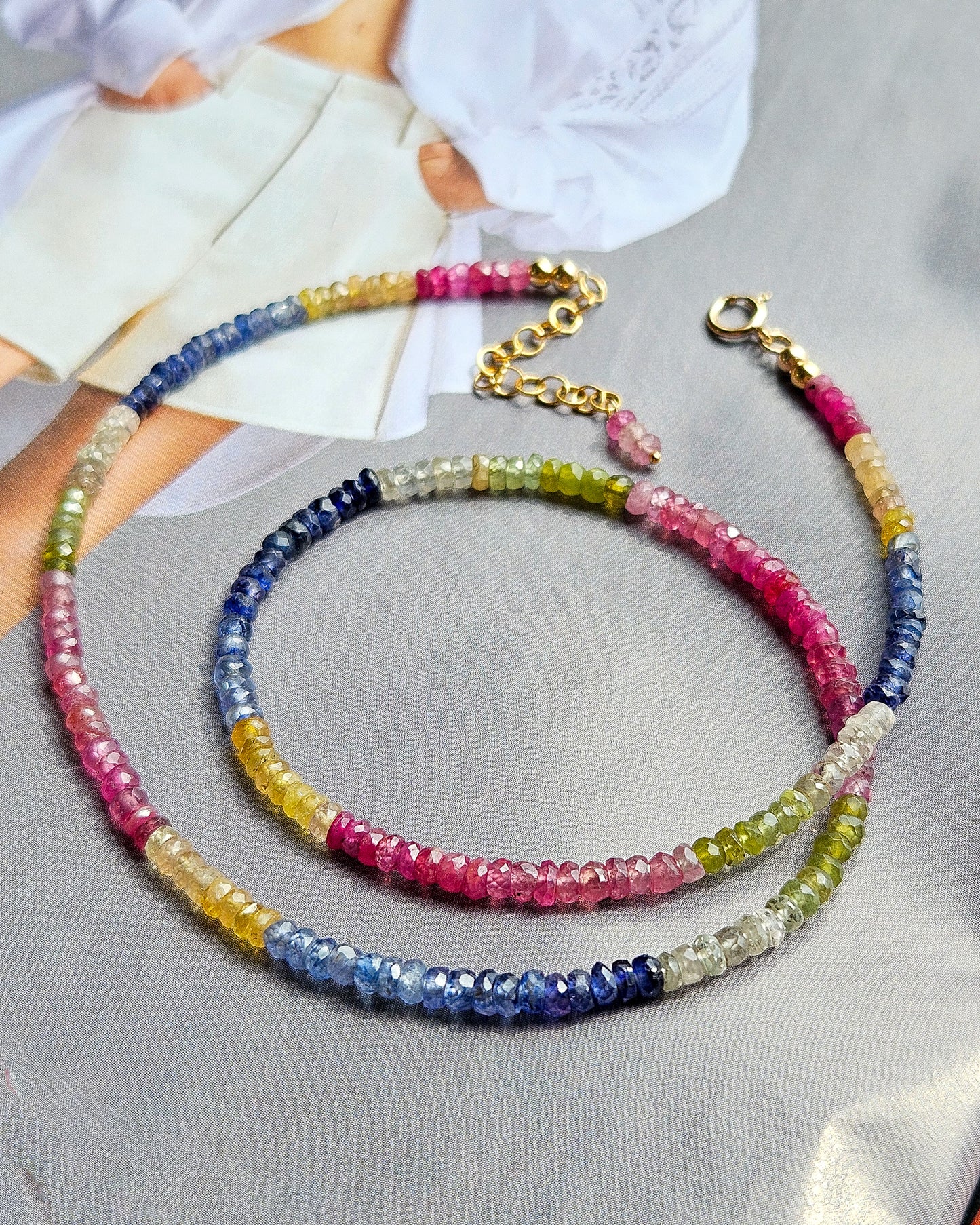 Rainbow Sapphire Choker