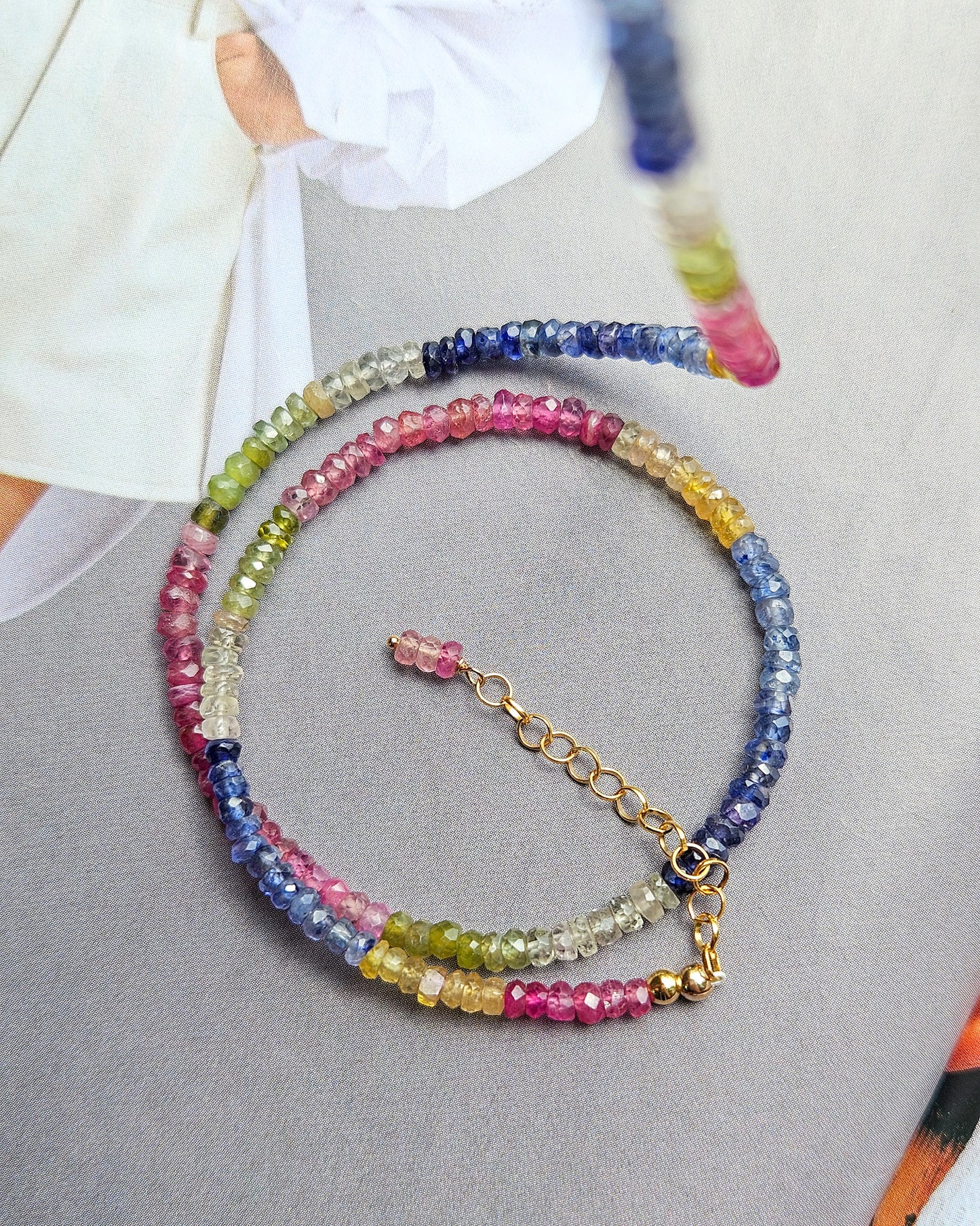 Rainbow Sapphire Choker